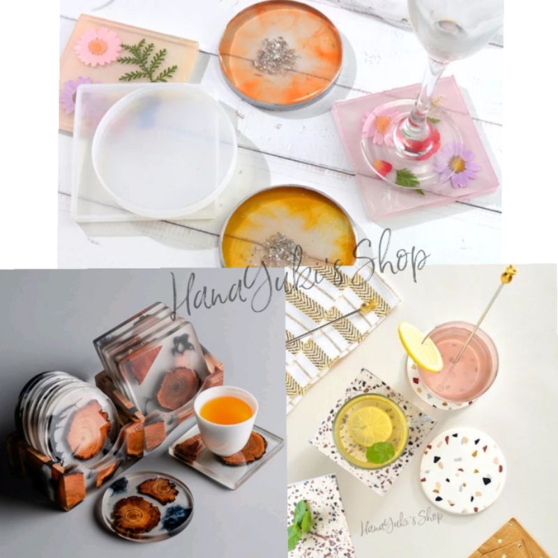 Khuôn tròn, vuông dùng trong sáng tạo thủ công, khuôn lót ly