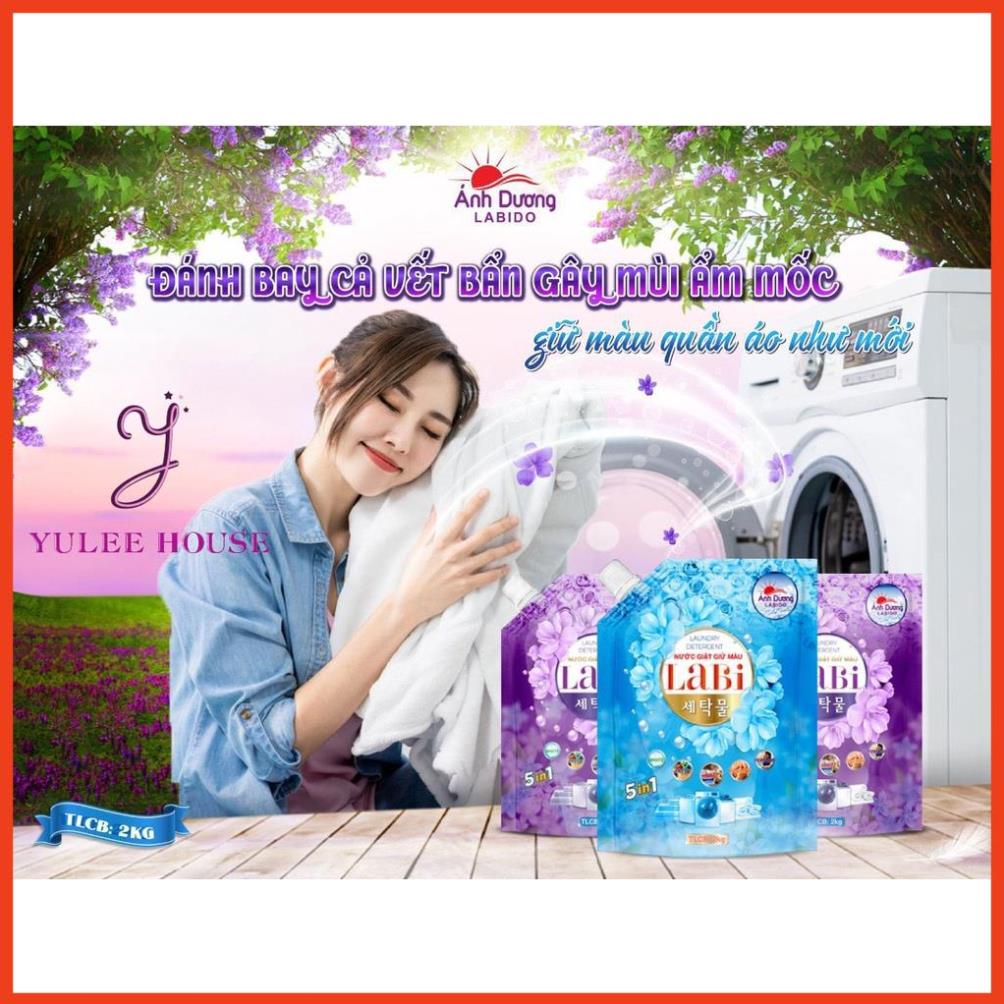 NƯỚC GIẶT XẢ LABI ÁNH DƯƠNG - NƯỚC LÀM THƠM QUẦN ÁO CAO CẤP DẠNG TÚI 2KG