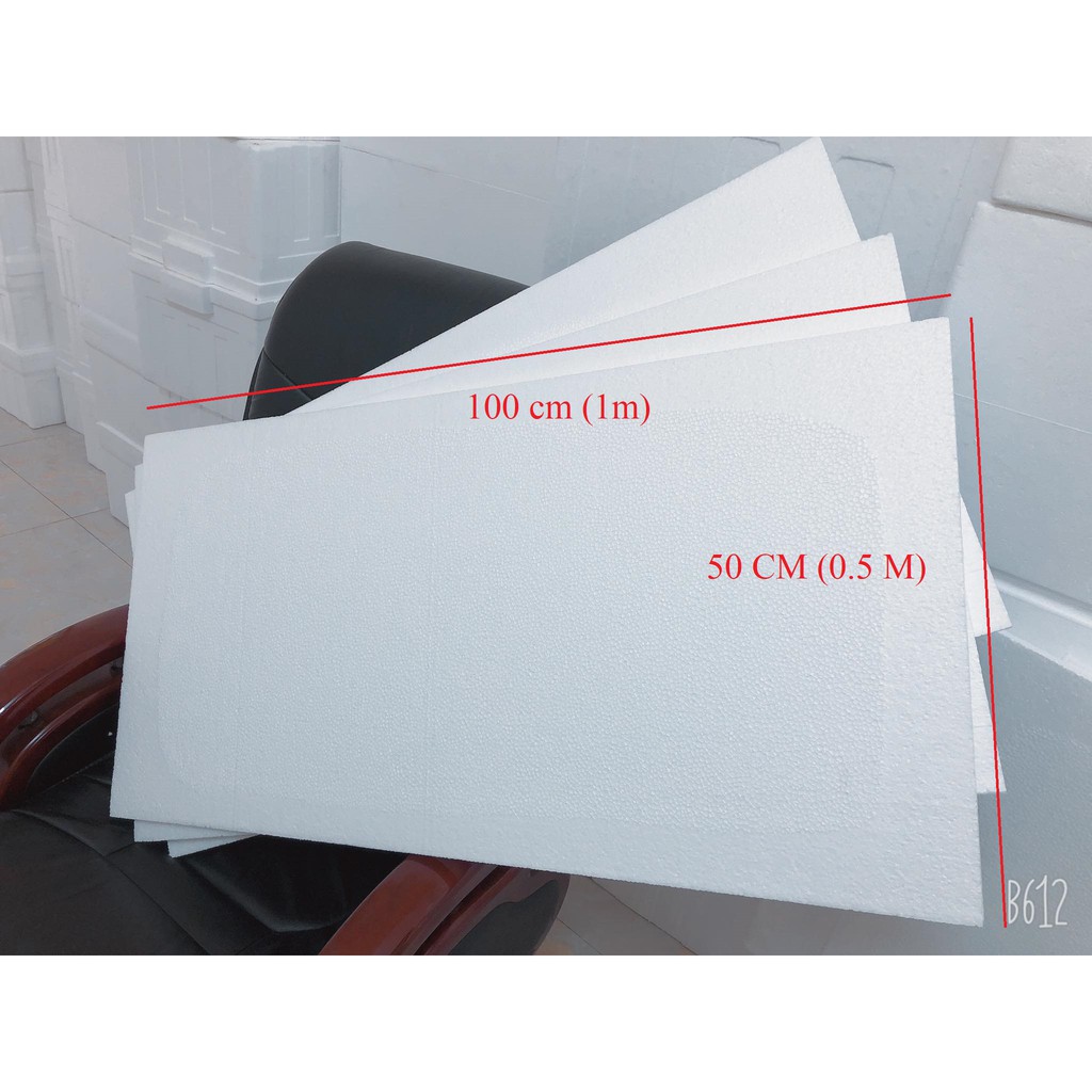 6 tấm xốp eps dầy 1.5F chống nóng cách âm cách nhiêt chêm thùng đóng đồ chèn hàng dễ vỡ