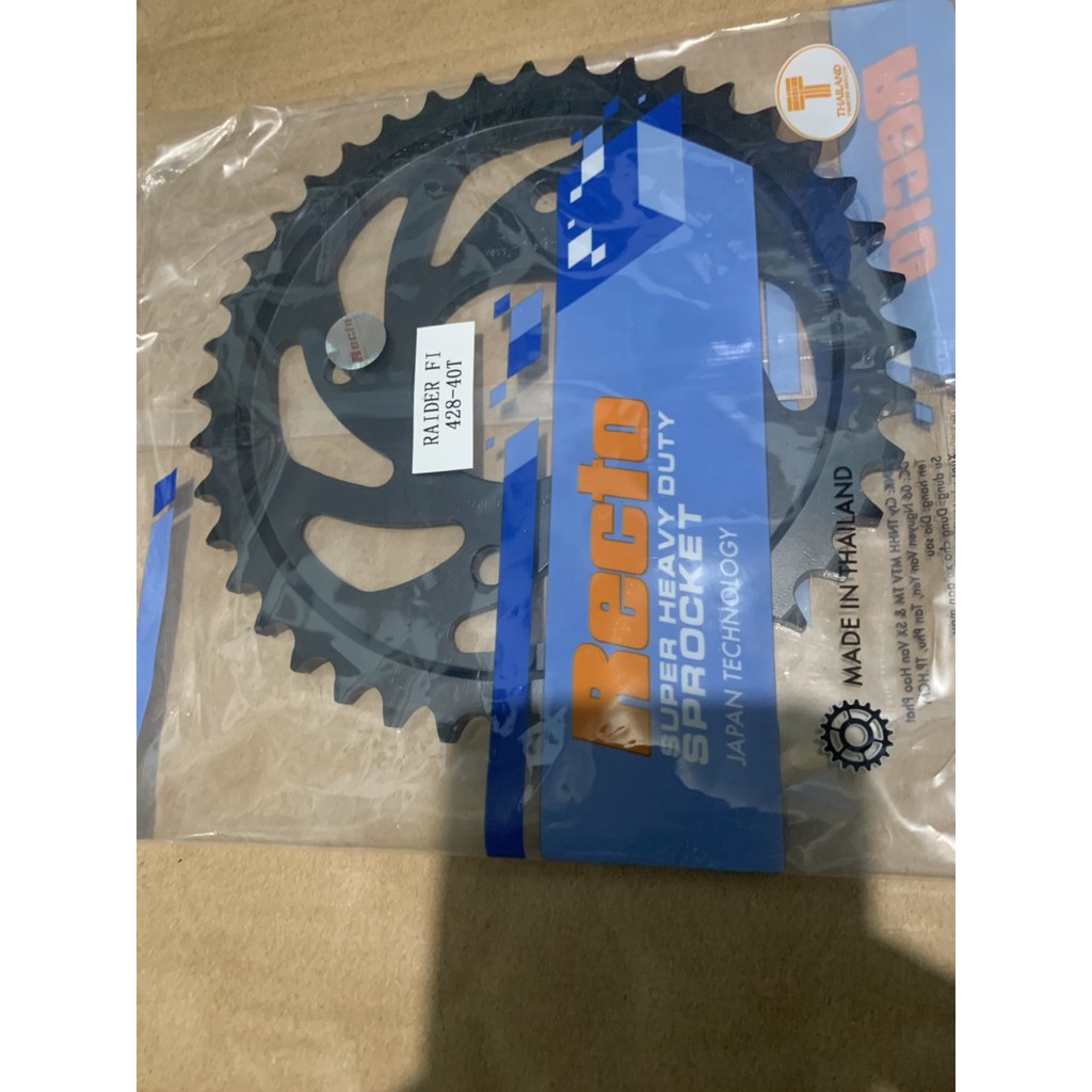 Dĩa 40T xe raider Fi hiệu recto