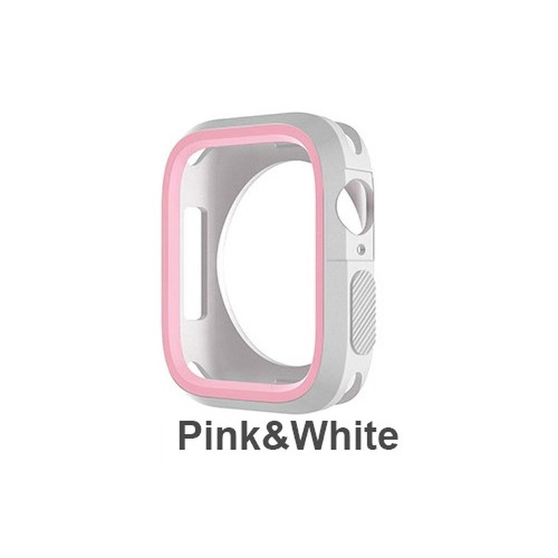 Vỏ silicon mềm hai màu chống va đập cho đồng hồ Apple Watch Case SE 6 5 4  3 2 1 44mm 40mm iWatch 42mm 38mm