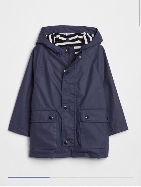 Áo Raincoat GAP 2 màu lót kẻ