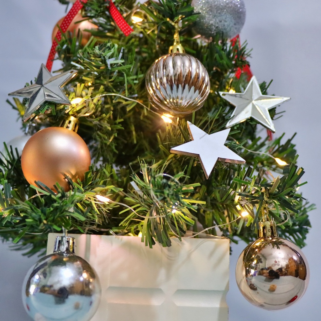 Cây Thông Nhí Để Bàn TL06 KÈM ĐÈN Trang Trí Giáng Sinh