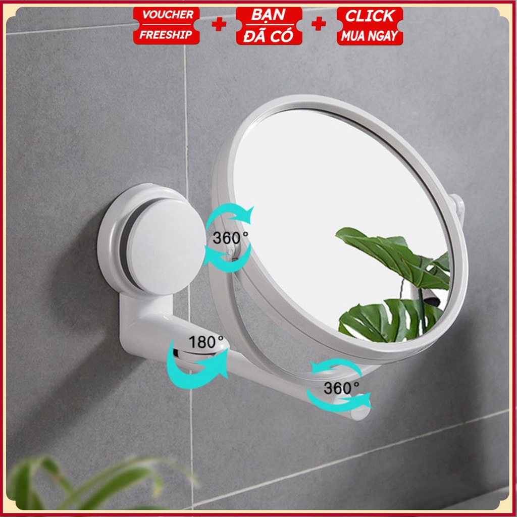 Gương Gắn Tường Phòng Vệ Sinh Xoay 360 Độ