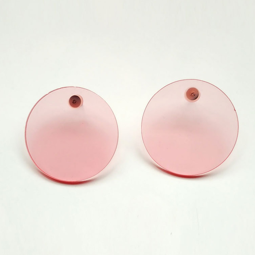 Bông tai nhựa trong suốt hình tròn nhiều màu sắc thời trang cho nữ