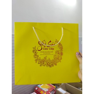 Túi giấy lớn đựng hộp hoa mai 100g & hộp đường