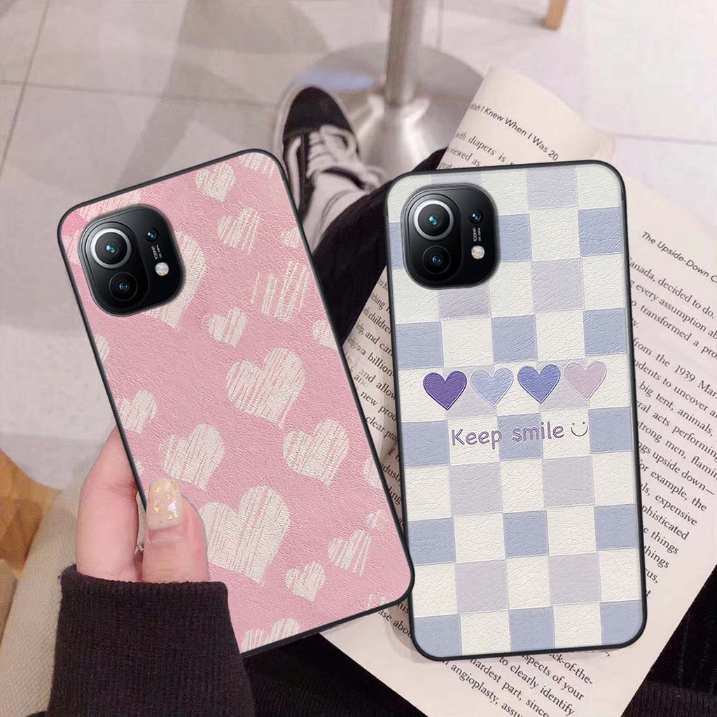 Ốp Xiaomi Mi 11 / Mi 11T / Mi 11 Lite caro trái tim cá tính, thời trang siêu đẹp, siêu phong cách