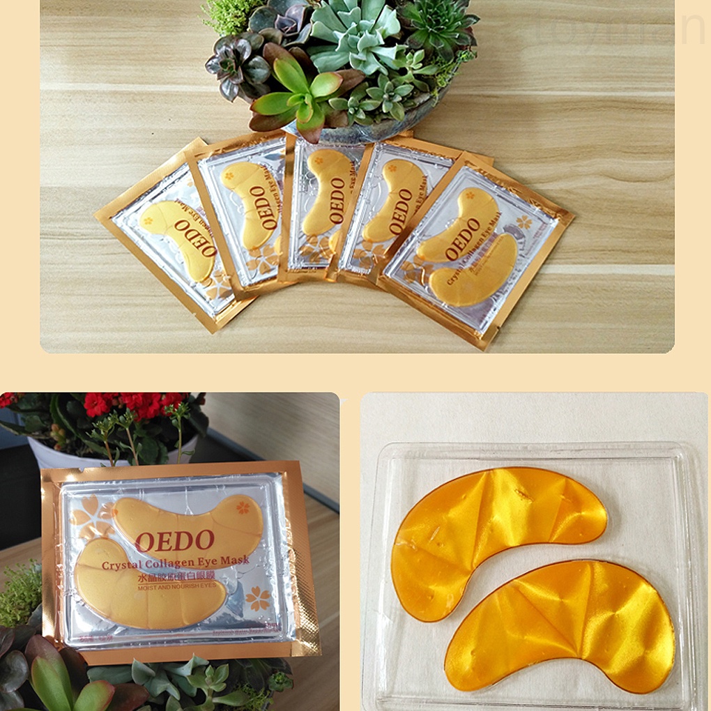 [Hàng mới về] Mặt nạ dưỡng da mắt collagen pha lê vàng chống lão hóa và quầng thâm