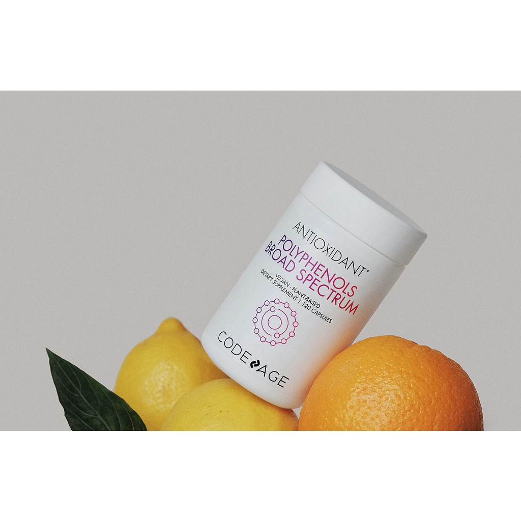Viên chống nắng sáng da CodeAge Polyphenols Broad Spectrum 120 viên - Hẻm Cosmetic
