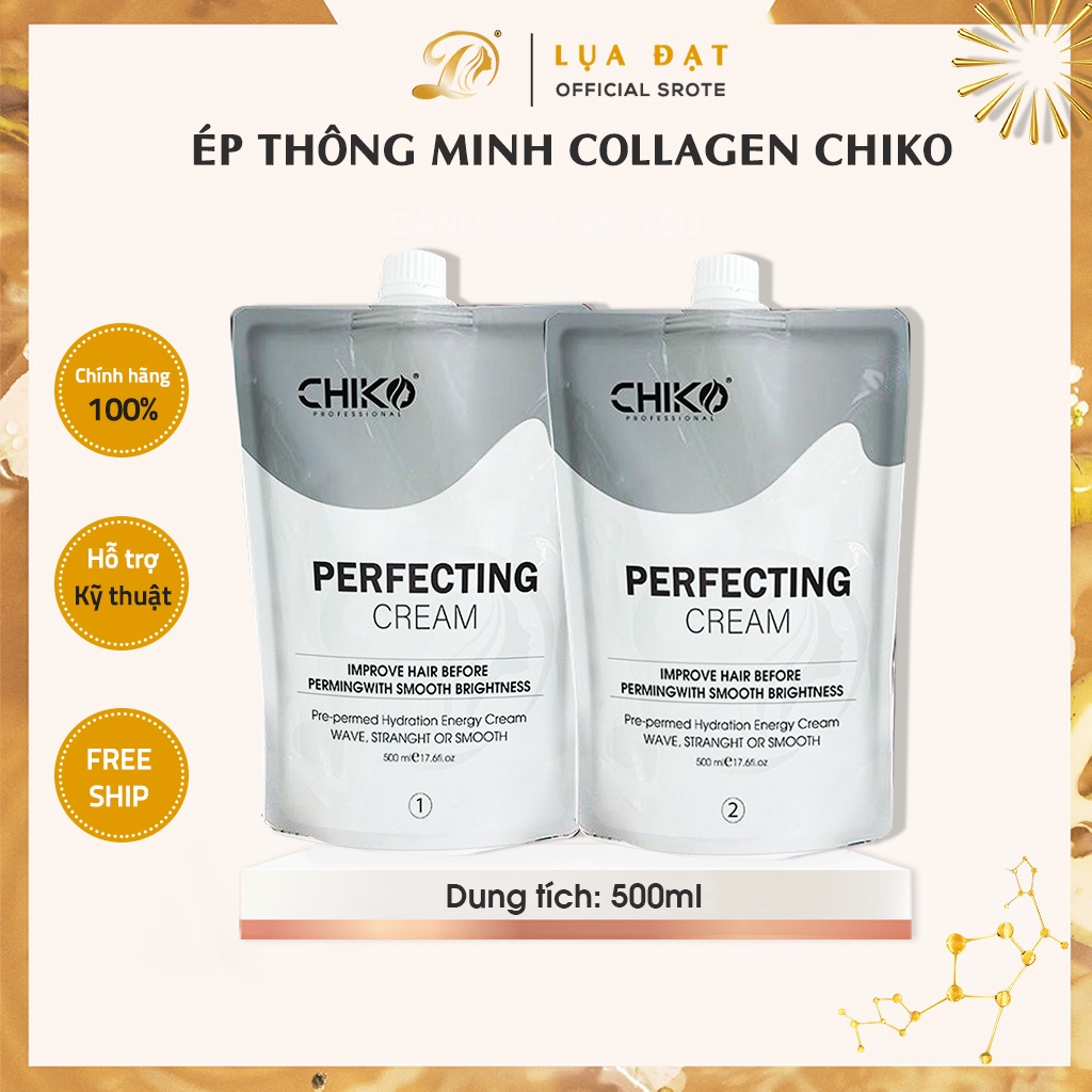 [Giá Salon}Thuốc ép tóc collagen thuốc duỗi tóc thông minh Chiko không mùi hôi 500ml