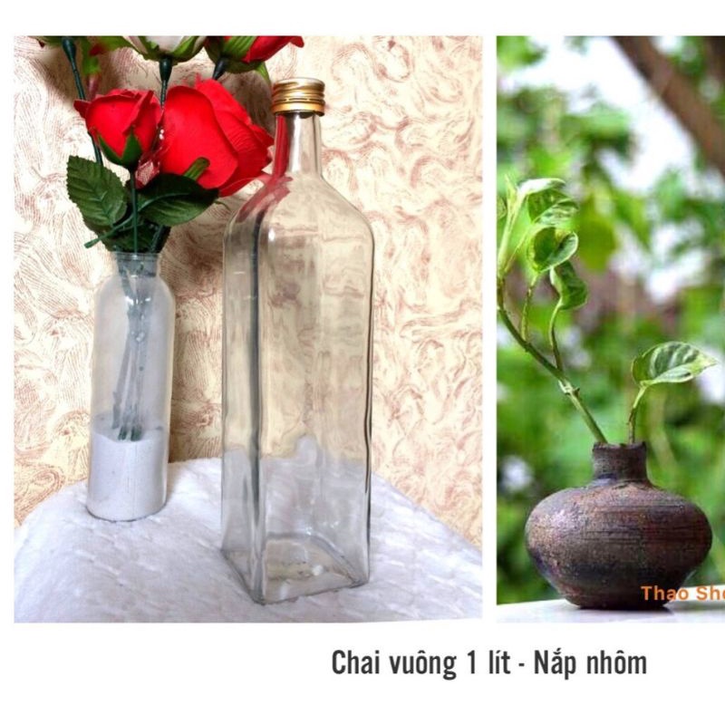 CHAI THỦY TINH ĐỰNG MẬT ONG - DUNG TÍCH 1 LÍT