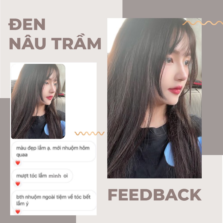 Dầu gội nhuộm tóc phủ bạc Đen Nâu Nagi DARK BROWN 04 chiết xuất từ thiên nhiên 400ml