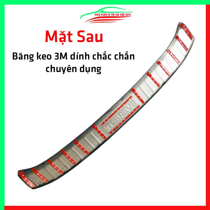 Ốp chống trầy cốp ngoài nhựa đen Everest 2017-2021 hàng loại 1 dán cốp sau chống xước trang trí xe