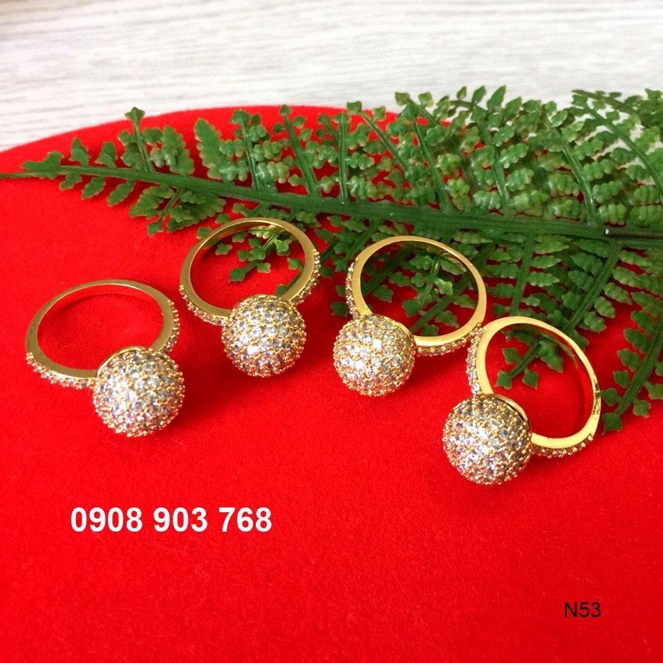Nhẫn xi hạt charm cao cấp N53