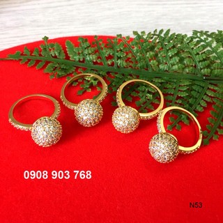 Nhẫn xi hạt charm cao cấp N53