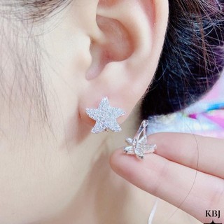 Bông tai mặt sao đính đá hàng bập bạc ta