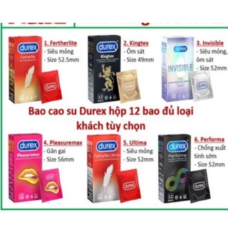 [COMBO] BAOCAOSU Durex 5 hộp 60 Chiếc tùy chọn