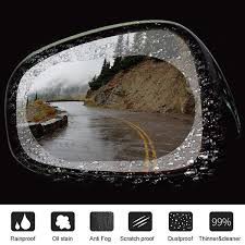 [loại tốt] 2 miếng dán chống bám nước mưa trên kính hậu xe ô tô - hình bầu dục