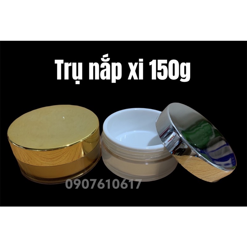 Hủ Trụ 150g đựng kem cao cấp nắp xi bạc xi vàng