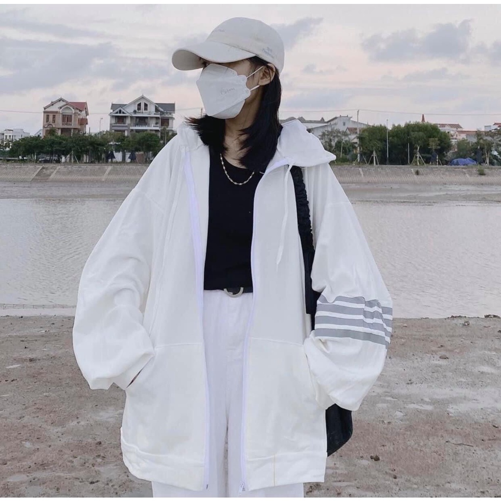 Áo Khoác Nữ, Áo Nỉ Vạch Tay 2 Màu Cực Hot | BigBuy360 - bigbuy360.vn