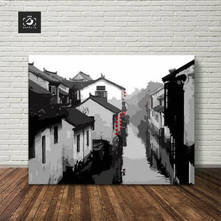 [SẴN-SALE SỐC] Tranh sơn dầu số hóa tự tô màu - Tranh sơn dầu chủ đề phong cảnh canvas treo tường