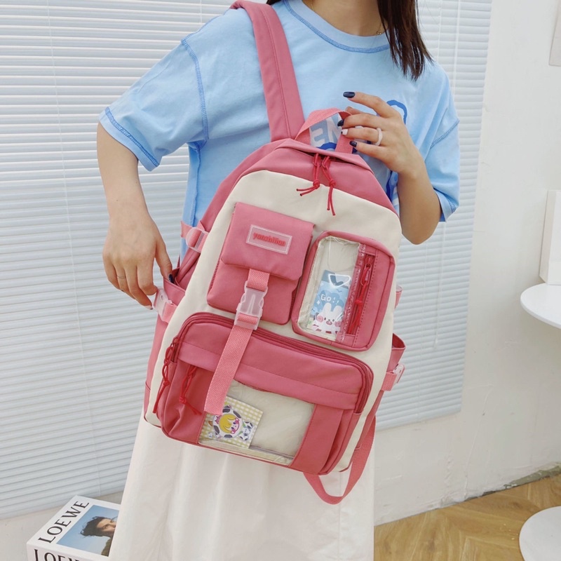 Balo nữ đi học thời trang Ulzzang Hàn Quốc, cặp sách đẹp hàng cao cấp dễ thương