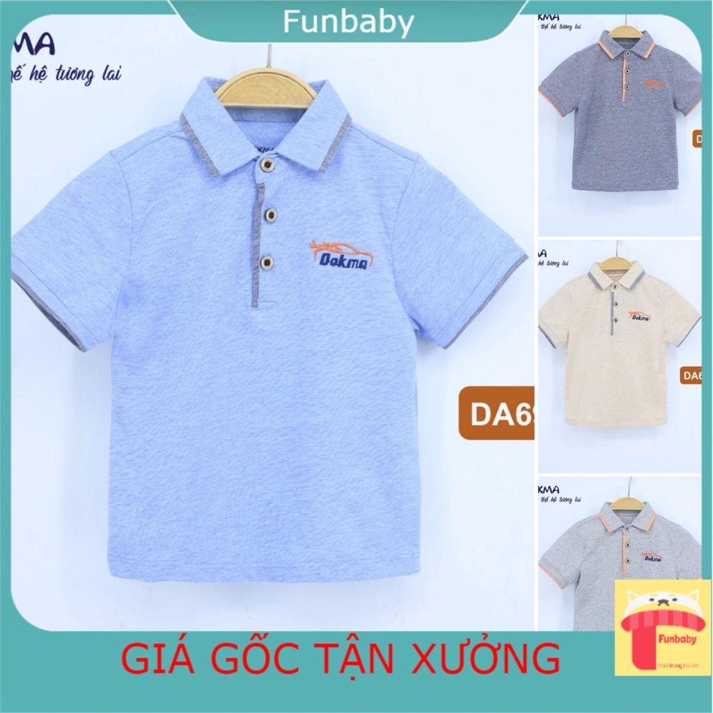 Áo Polo trẻ em 2-6 tuổi cộc tay hãng Dokma, Áo phông bé trai vải cotton thoáng mát khỏe khoắn thời trang