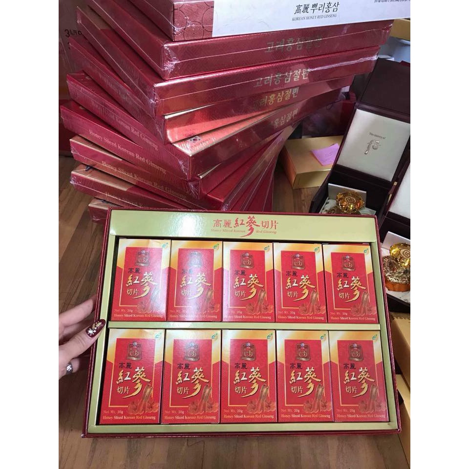 Nhân sâm lát tẩm mật ong Sambok Hàn Quốc 200g
