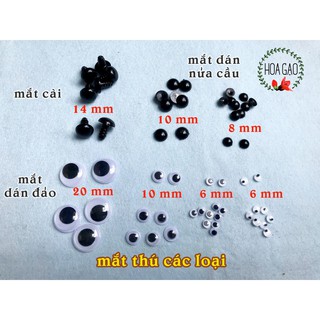 Mắt thú nhân tạo làm đồ handmade