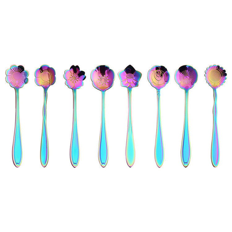 Stainless Steel Petal Spoon Tableware Symphony Stirring Coffee Spoon