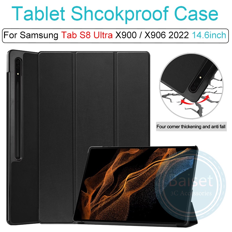 Ốp Lưng Da PU Cho Samsung Tab S8 Ultra X900 X906 2022 14.6inch