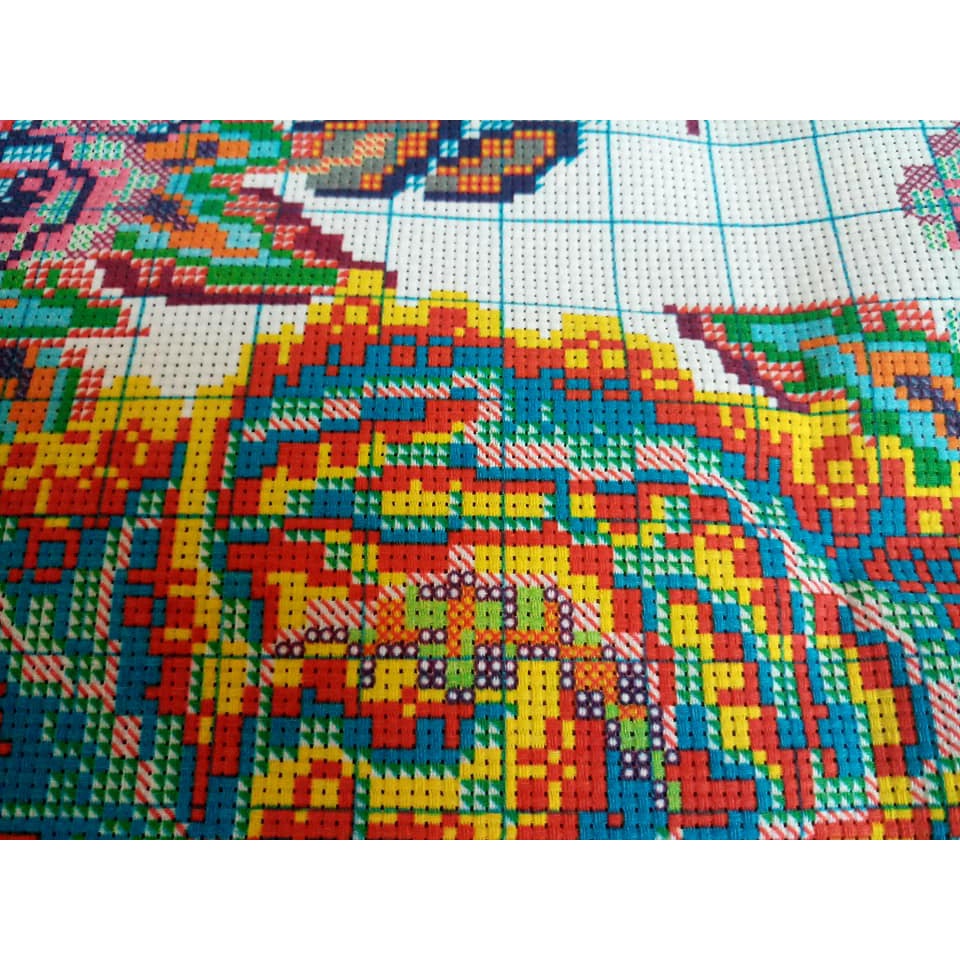 Tranh thêu chữ thập thanh lý hoa mẫu đơn MN0107 HH0912 MN0183