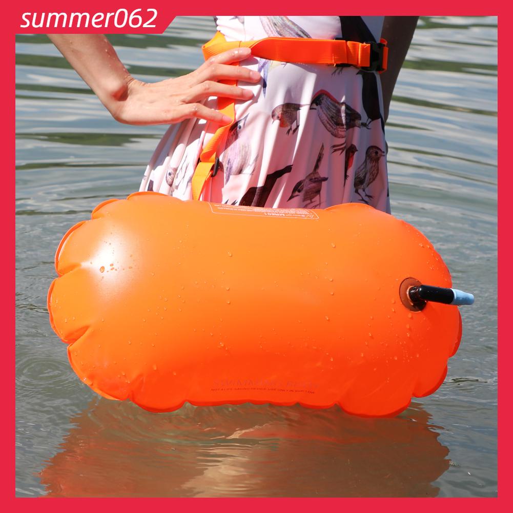 Summer062 Phao bơi Bơi phao bong bóng cao có thể nhìn thấy an toàn kéo theo dây đai thắt lưng để chèo thuyền kayak Câu cá bè với ống thở