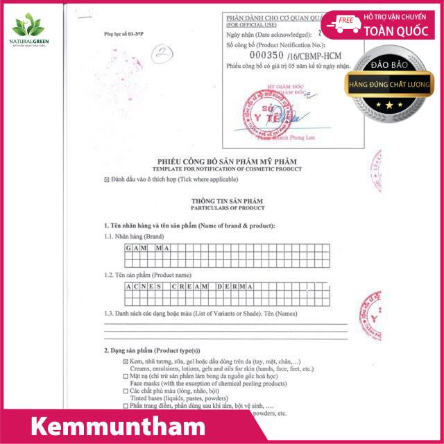Kem mụn Derma Anti Acne Cream chính hãng .,,, ...