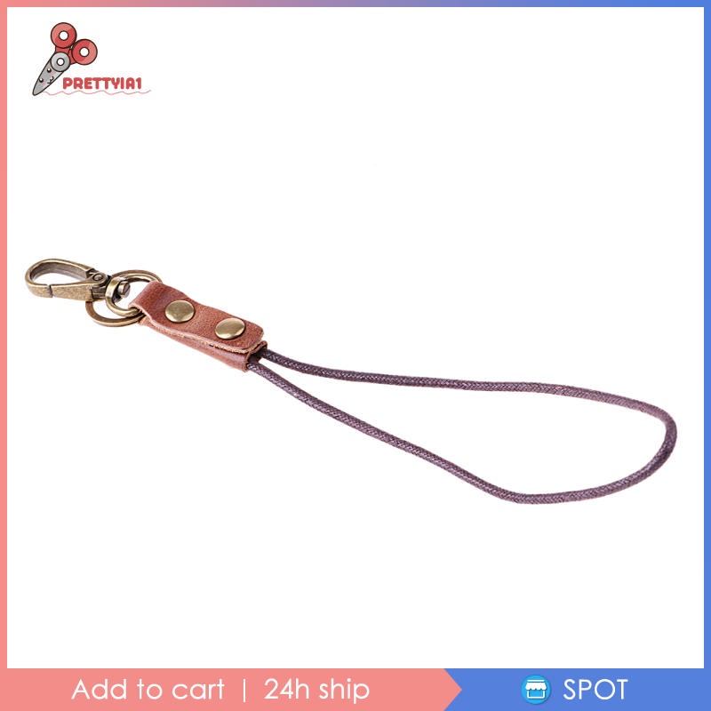 [Prettyia1] Dây Da Đeo Cổ Điển Đeo Thẻ ID Chìa Khóa Điện Thoại 23cm