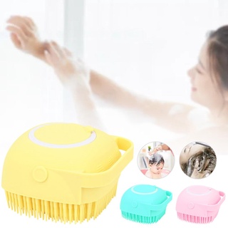 Bông Tắm Vuông Silicon Tạo Bọt Massage Cơ Thể, Tẩy Tế Bào Chết Có Chỗ Đựng Xà Phòng Tắm