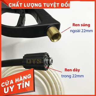 Súng rửa xe mini cao cấp 22mm, Súng phun xịt gia đình