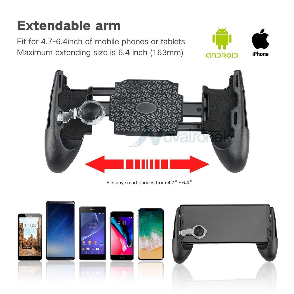 Combo bộ tay cầm chơi game 3 trong 1 + bộ 2 nút Controller chơi game Pubg D9 liên quân mobile Phặn Phặn | BigBuy360 - bigbuy360.vn