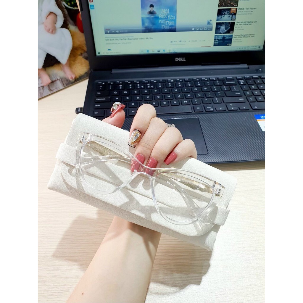Mắt kính thời trang nữ DOCO gọng kính giả cận mắt mèo gọng nhựa pha kim loại hot trend | BigBuy360 - bigbuy360.vn