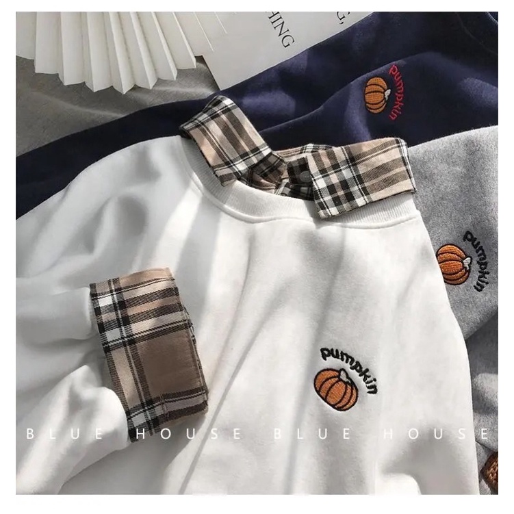 Áo Sweater Bí Ngô Nỉ Bông Áo Dài Tay Nỉ Bông Thu Đông 2021 Hàng Quảng Châu Siêu Đẹp (Ảnh thật ở cuối) | BigBuy360 - bigbuy360.vn