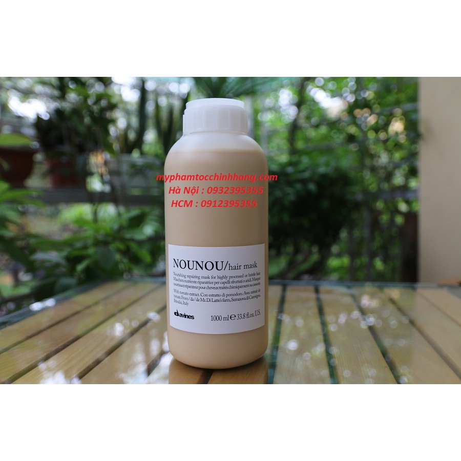 Dầu hấp Davines nounou phục hồi tóc hư tổn do uốn, nhuộm 1000ml