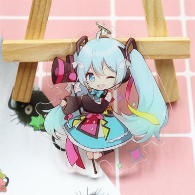 Móc khóa Miku Hatsune ver tóc xanh Mica trong acrylic