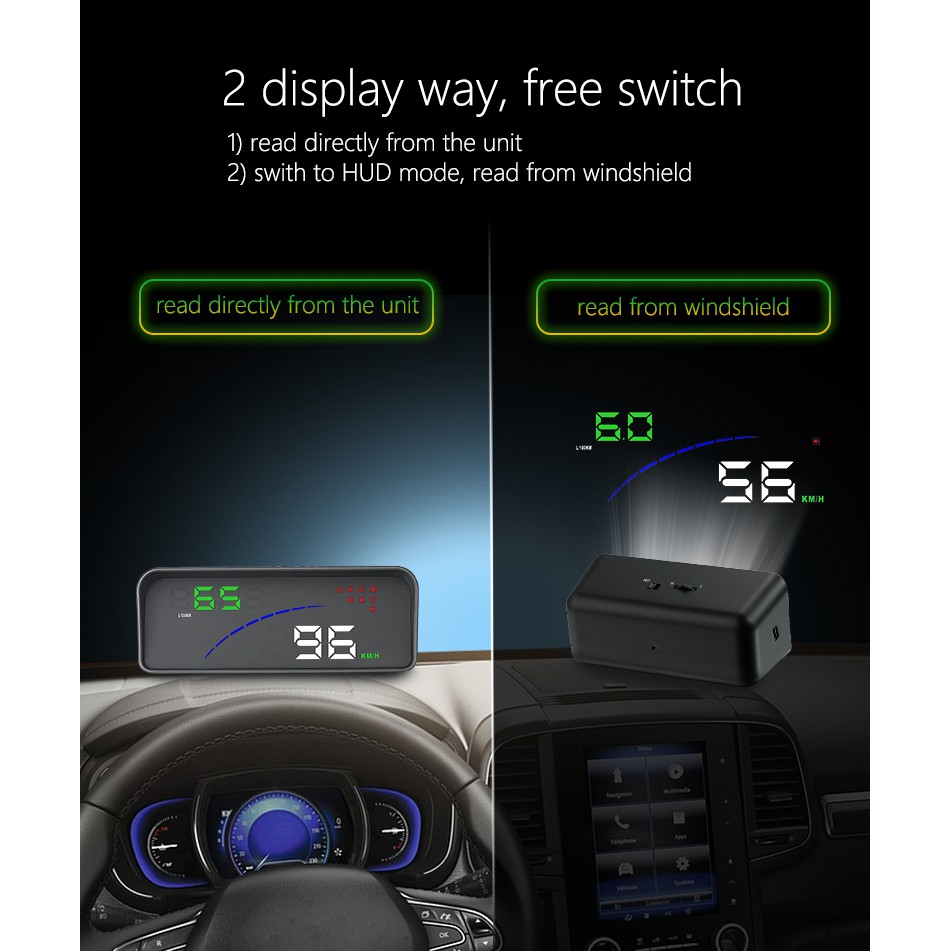THIẾT BỊ HIỂN THỊ TỐC ĐỘ TRÊN KÍNH LÁI Ô TÔ HUD