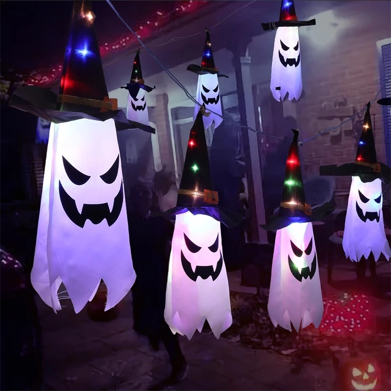 Dây Đèn Led Hình Nón Phù Thủy Trang Trí Halloween