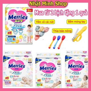 Bỉm merries cộng miếng nội địa nhật chính hãng tã dán quần đủ size nb96 - ảnh sản phẩm 1