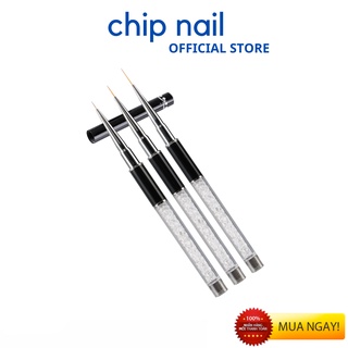Cọ nét cán đá cao cấp 3 sizes (6mm; 9mm; 12mm) - Cọ vẽ nail chuyên dụng (lẻ chiếc)