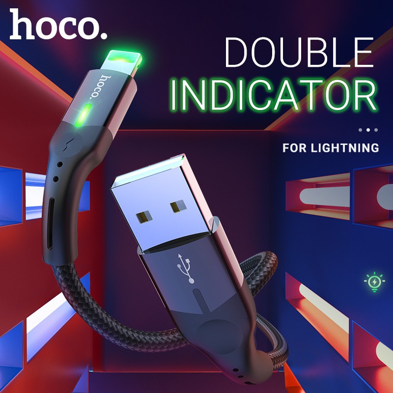 Cáp Sạc Nhanh Iphone Hoco S24 Lightning - Dài 1,2m - Có Đèn Led Sành Điệu -  Hàng chính hãng HÀNG TỐT