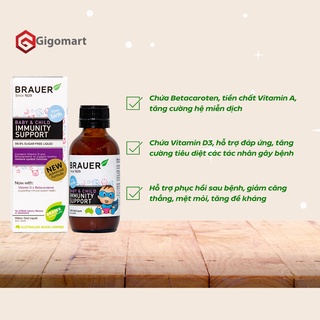 Brauer Hỗ trợ Tăng cường Hệ miễn dịch dạng siro (100ml)