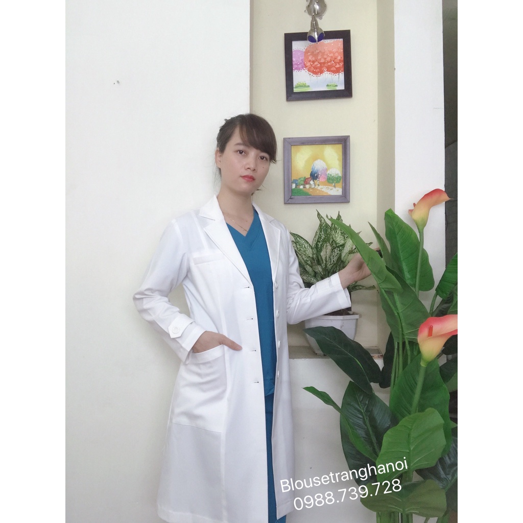 Blouse Vest cao cấp dành cho bác sĩ, chuyên gia đẹp không tì vết- Blouse trắng hà nội
