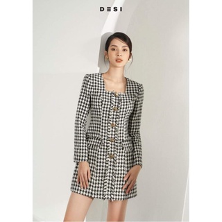 vải dạ tweed én đen